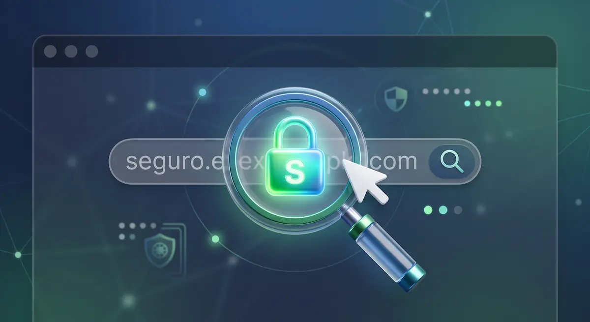 Pessoa a verificar como saber se um link e seguro num computador com ferramentas de proteção.